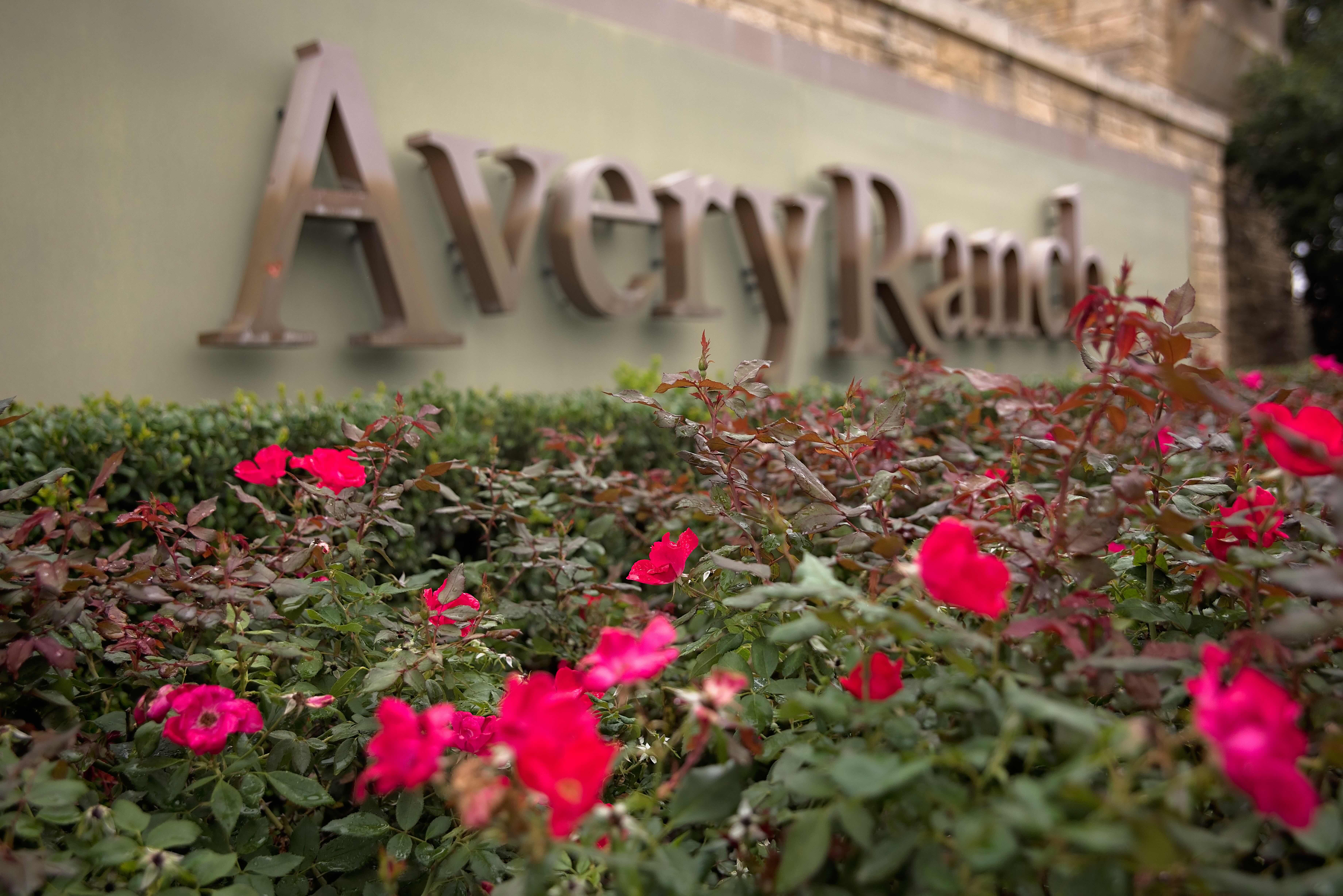Avery Ranch entrance monument