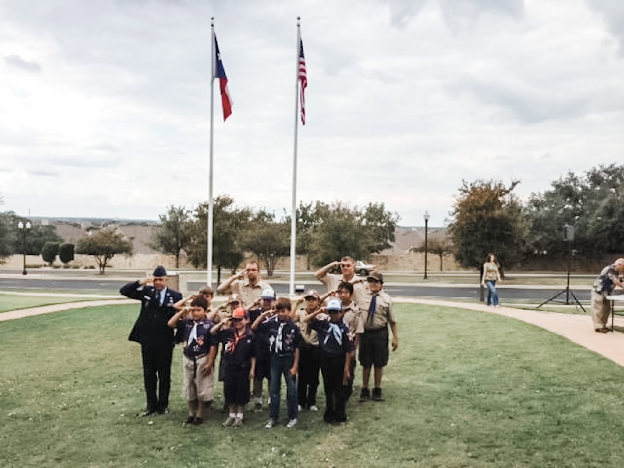 Avery Ranch flag ceremony